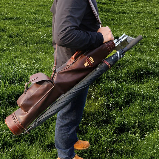 Microfiber Leather Golf Club Carry Bag Vintage Pencil Style - Universal Wellness Group Pty Ltd