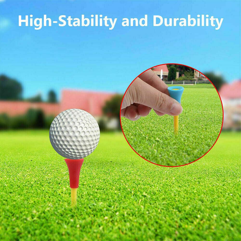 110Pcs Plastic & Rubber Cushion Top Golf Tees 83Mm High Quality Fast Dispatch - Universal Wellness Group Pty Ltd