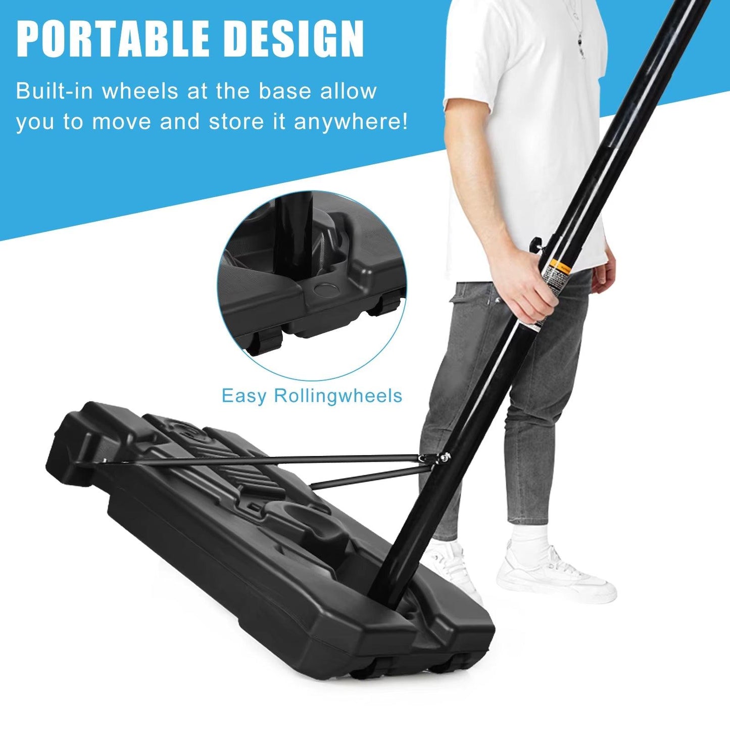 Basketball Hoop Basketball Stand with 45Cm Basketball Rim for Kids/Teens - Universal Wellness Group Pty Ltd