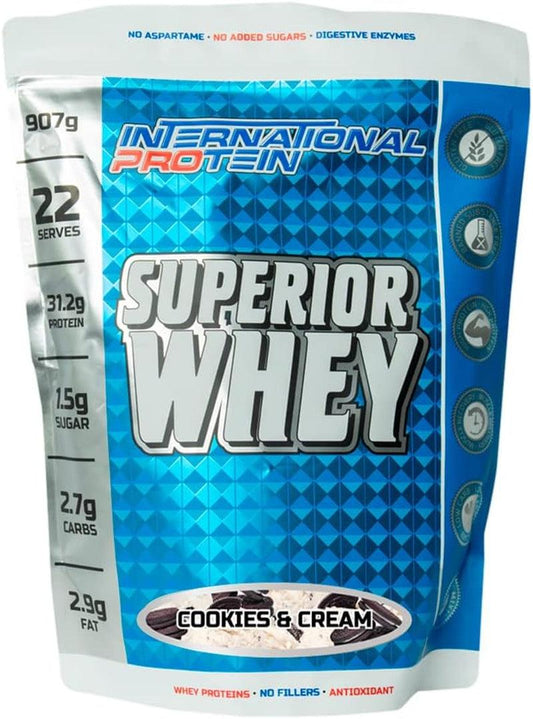 Superior Whey Cookies & Cream Protein Powder 907 G - Universal Wellness Group Pty Ltd
