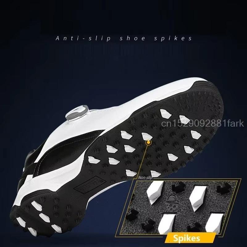 Waterproof Sneakers Men's Golf Shoes Breathable Fitness Training Golf Shoe Man Non-Slip Rotating Buckle Golf Trainers - Universal Wellness Group Pty Ltd
