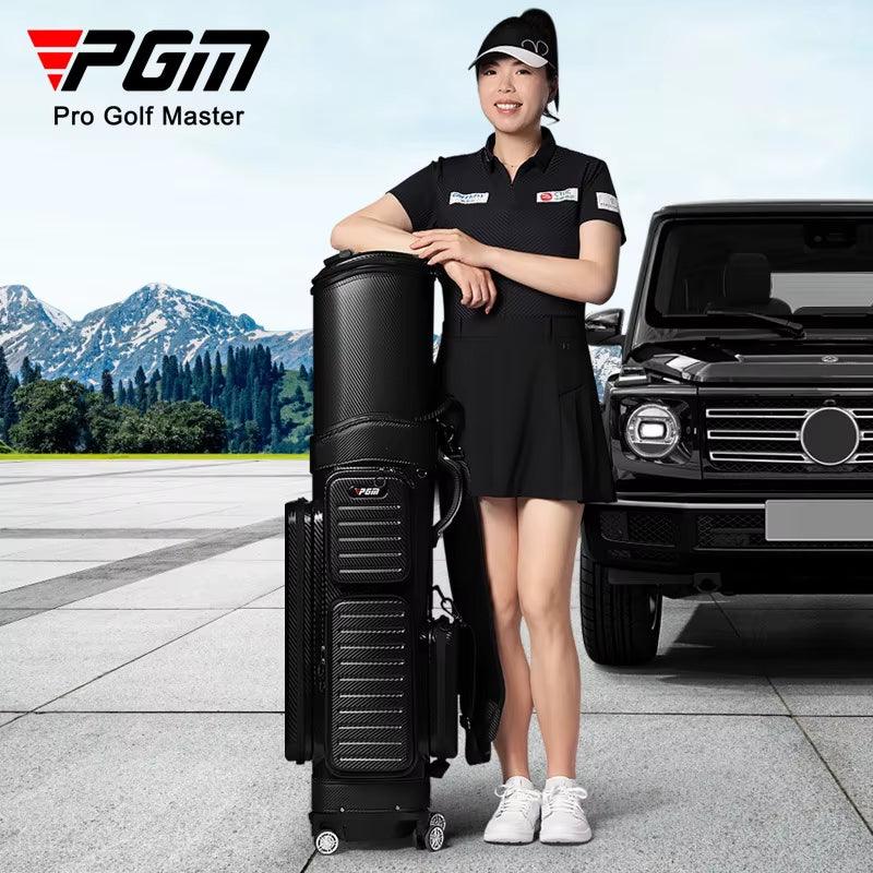 Golf Bag with Wheels Customs Locks Flexible Full Body Hard Shell Large Capacity Golf Aviation Bag Golf Supplies New QB142 - Universal Wellness Group Pty Ltd
