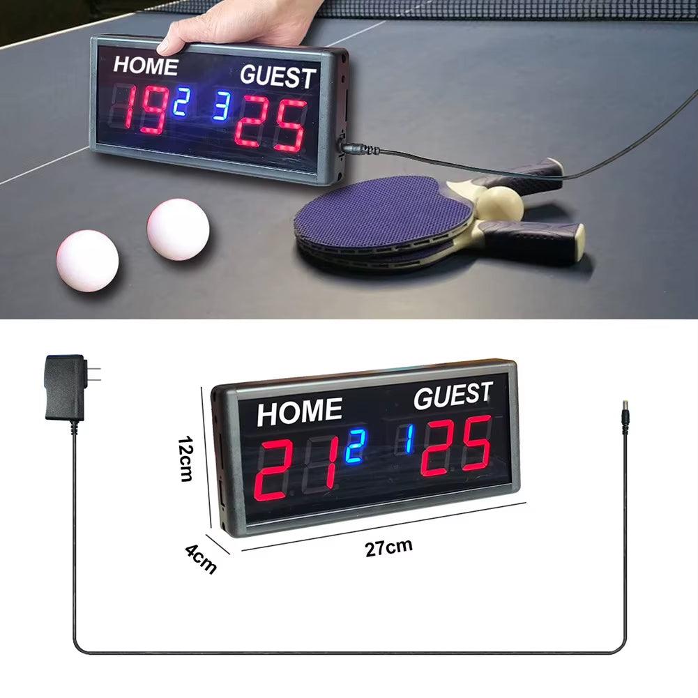 Professional Electronic Scoreboard Ideal for Basketball Snooker Tennis Soccer - Adjustable Brightness on Wall or Desktop - Universal Wellness Group Pty Ltd
