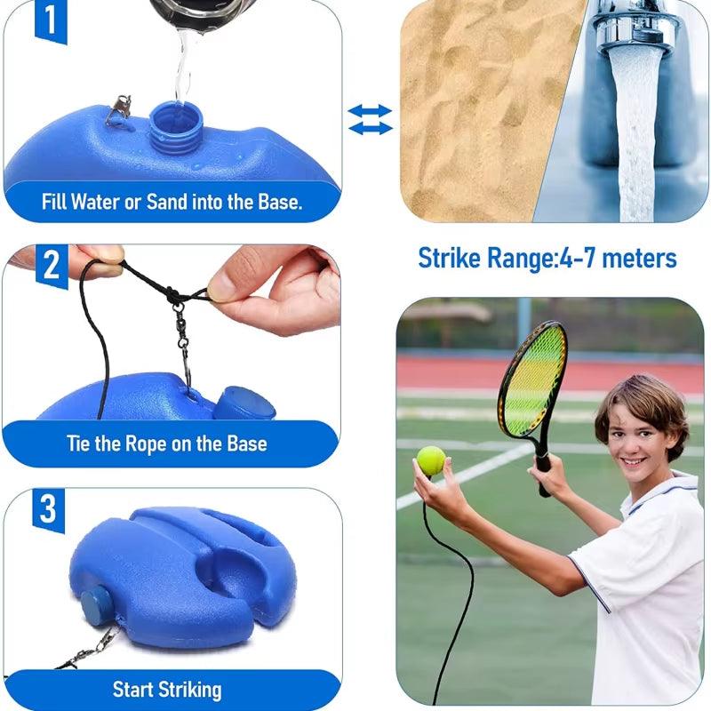 Tennis Trainer Rebound Ball with String Baseboard Self Study Tennis Dampener - Universal Wellness Group Pty Ltd