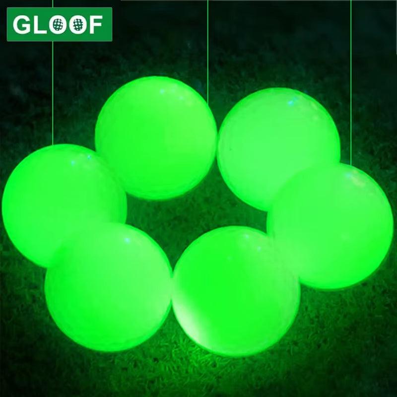 6Pcs Luminous Night Golf Ball Bright Luminous Balls Glow in the Dark Fluorescent Golf Ball for Training Hitting Practice - Universal Wellness Group Pty Ltd