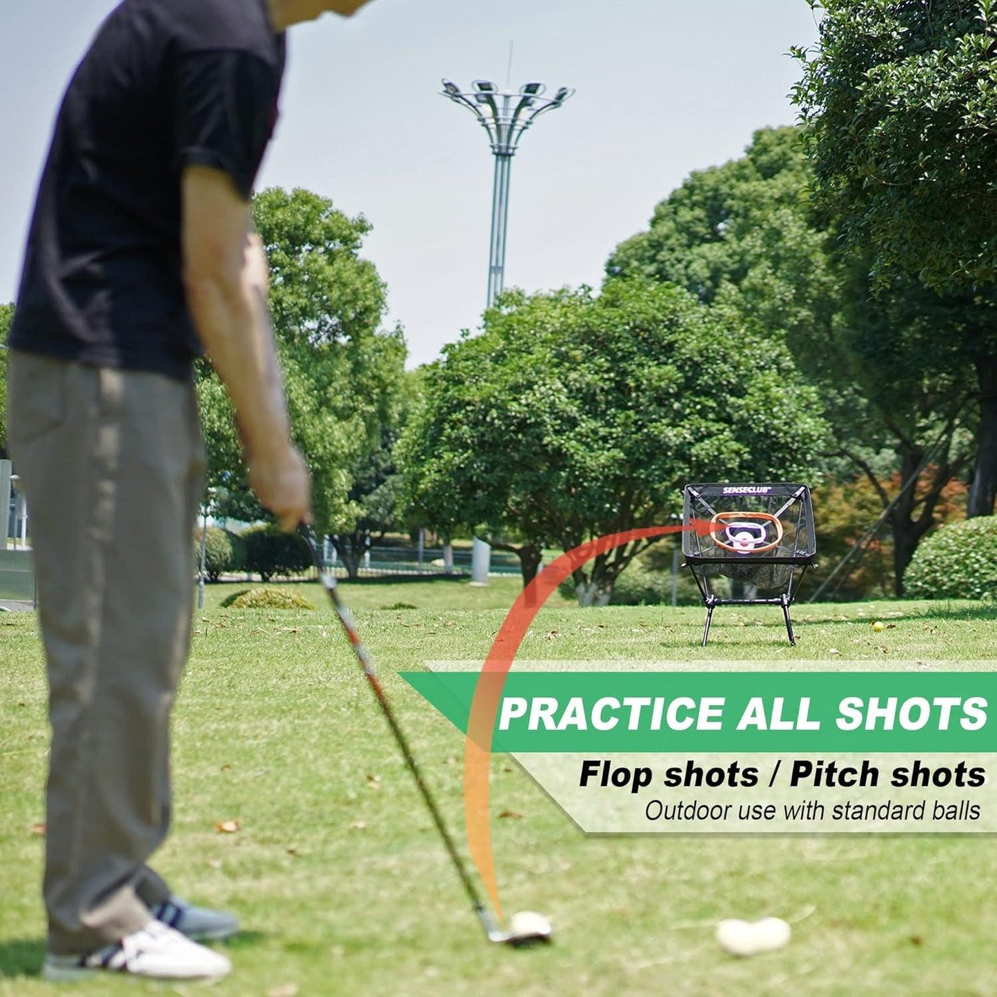 Golf Chipping Net & Driving Net, Backyard Golf Practice Net with Mat, Indoor Golf Training Target with Balls - Universal Wellness Group Pty Ltd