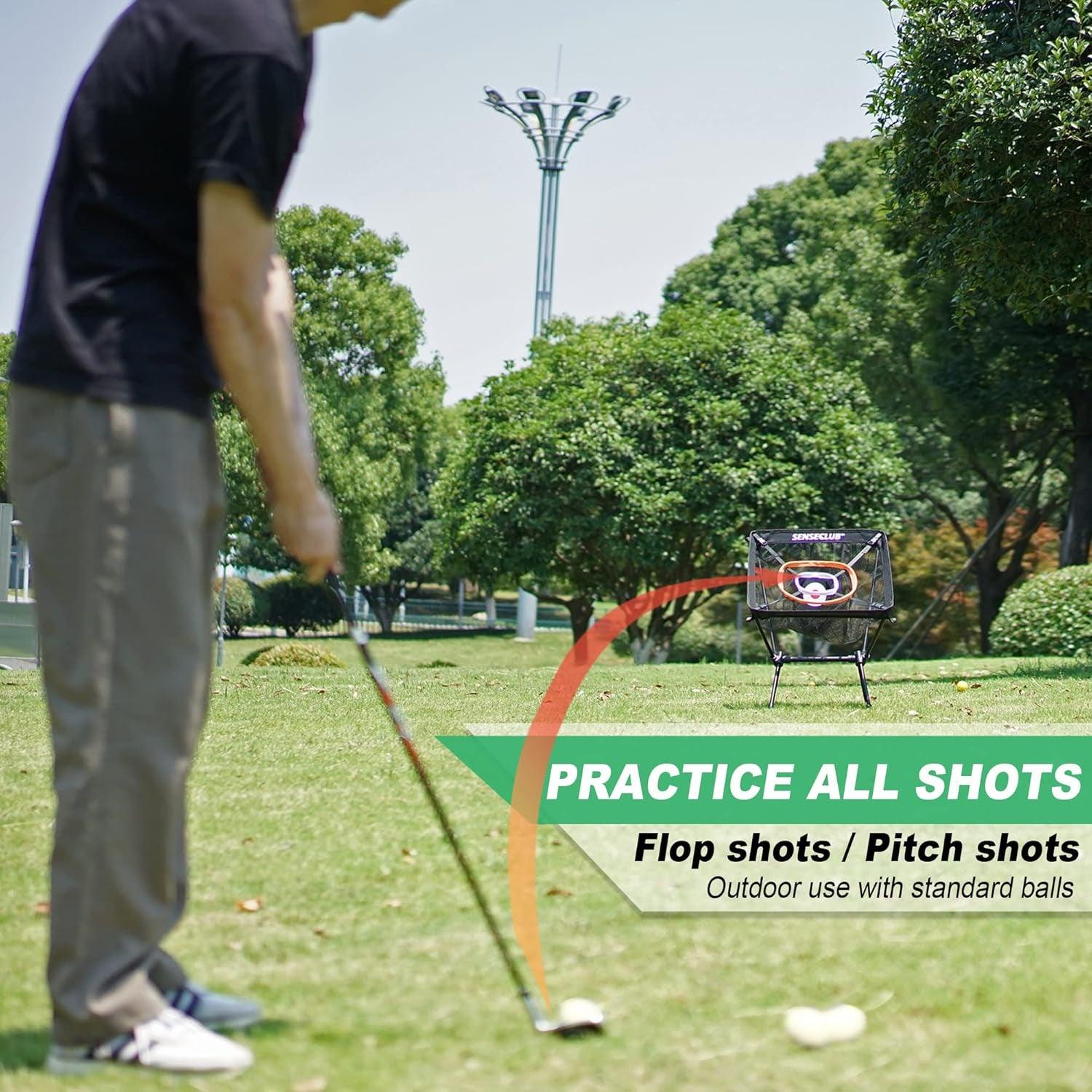 Golf Chipping Net & Driving Net, Backyard Golf Practice Net with Mat, Indoor Golf Training Target with Balls - Universal Wellness Group Pty Ltd