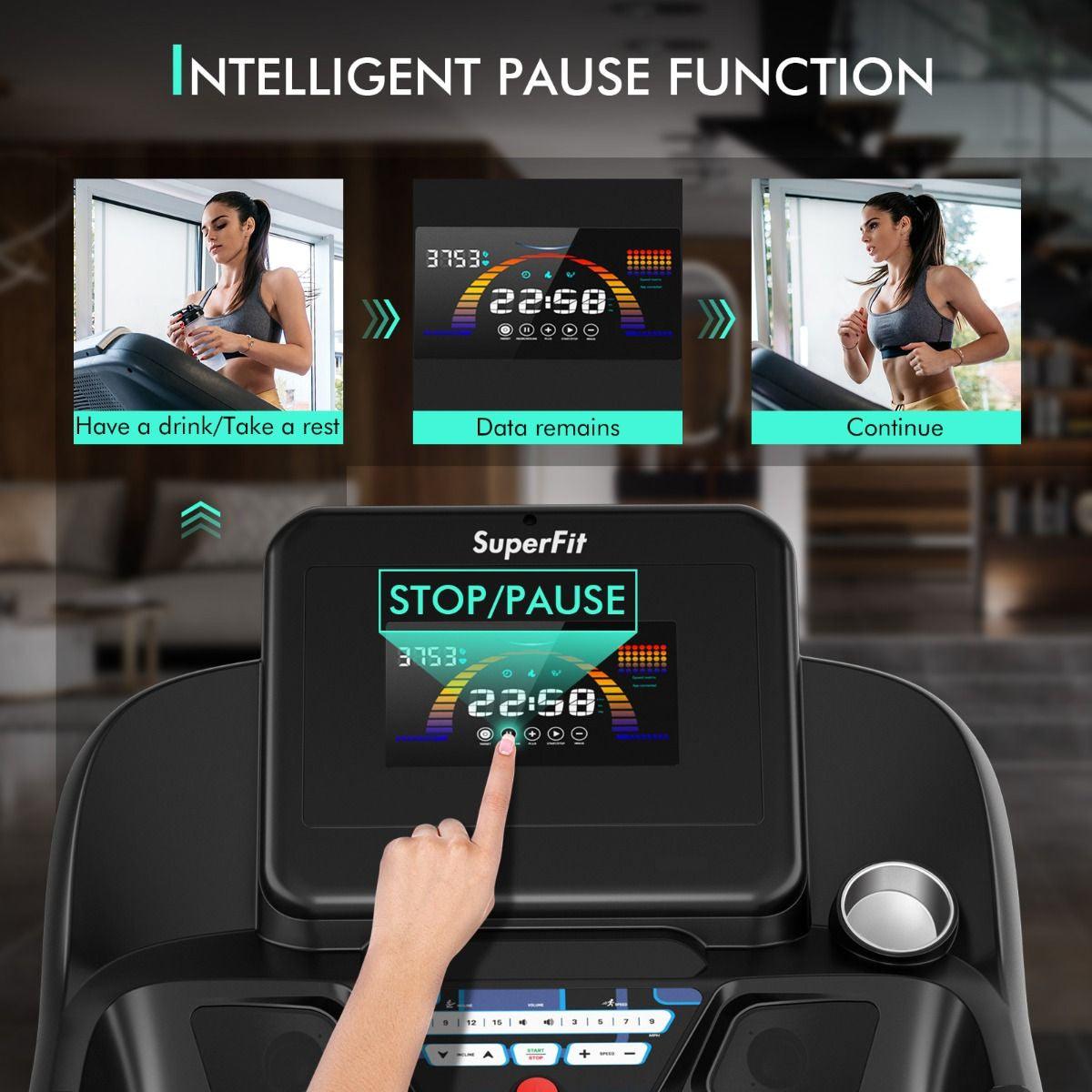 4.75 HP Treadmill with APP and Auto Incline for Home & Apartment - Universal Wellness Group Pty Ltd