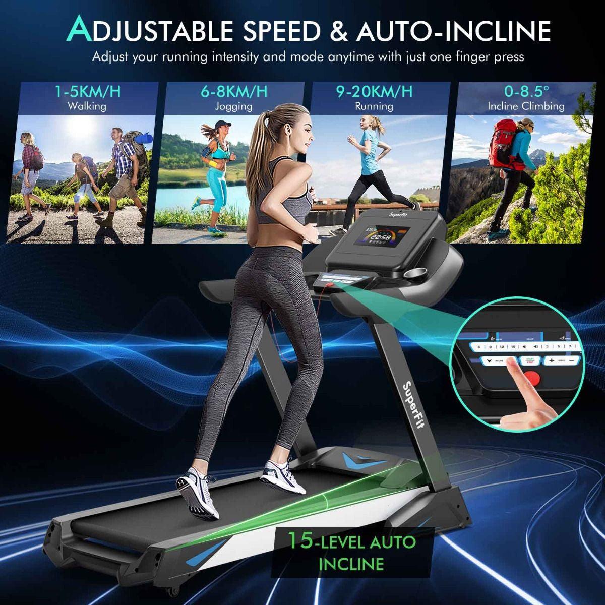 4.75 HP Treadmill with APP and Auto Incline for Home & Apartment - Universal Wellness Group Pty Ltd