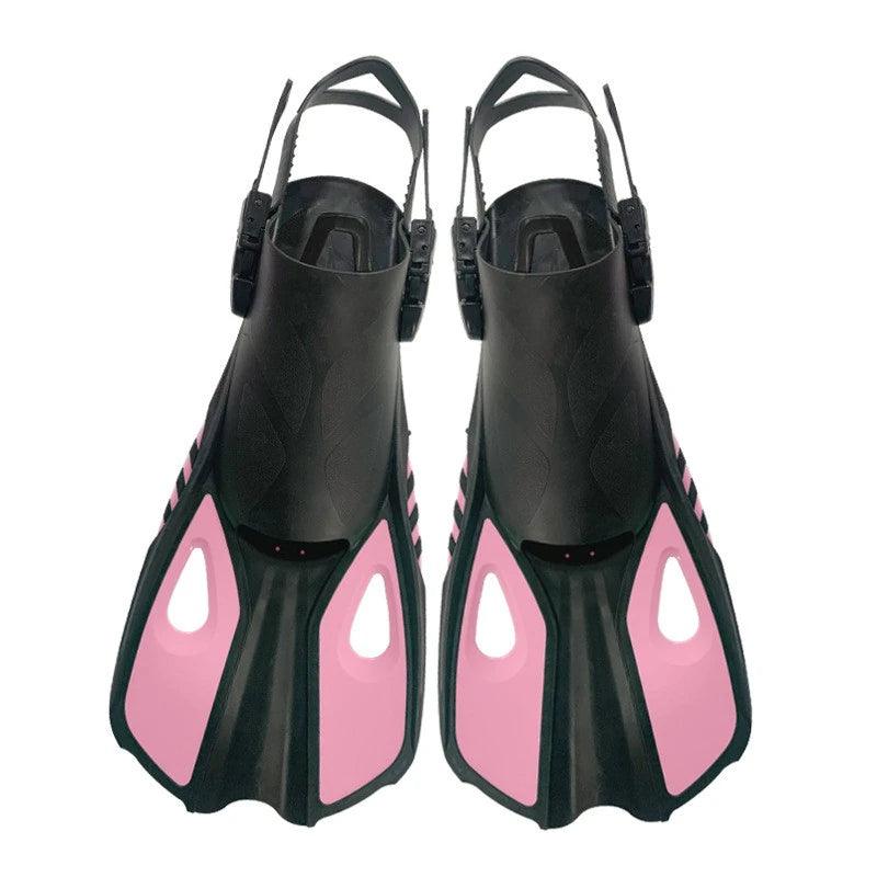 Adjustable Adult Men Women Open Swimming Fins Scuba Snorkeling TPR Short Flippers Novice Suitable for Diving Flipper - Universal Wellness Group Pty Ltd