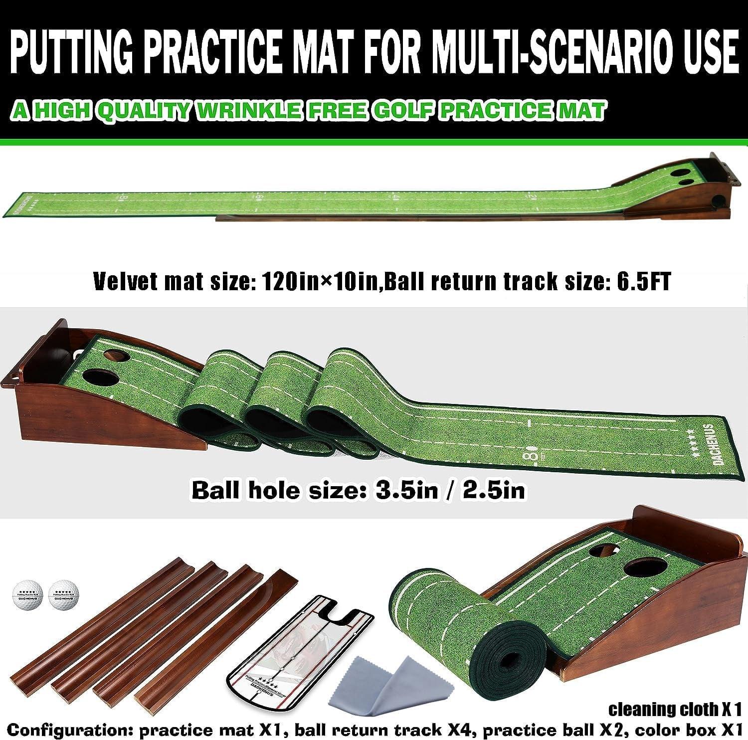 Golf Putting Mat Putting Mat for Indoors Putting Green, Mini Golf, Putting Mat Indoor Golf Matt Putting Green with Automatic Ball Return for Indoor and Outdoor, Office - Universal Wellness Group Pty Ltd