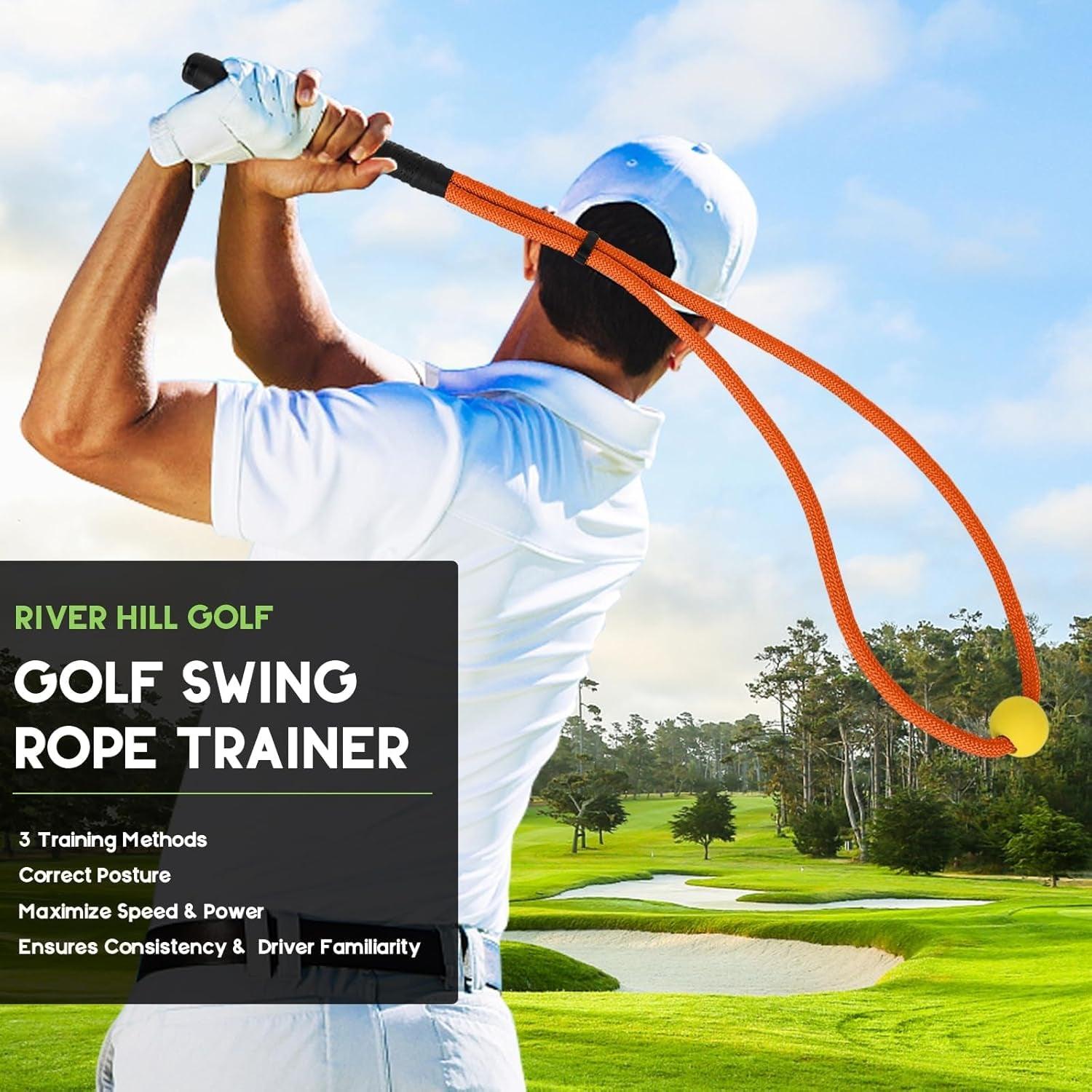 Golf Swing Rope Trainer, Golf Swing Training Aid, Golf Speed Practice Equipment, Correct Posture Maximize Speed & Power - Universal Wellness Group Pty Ltd