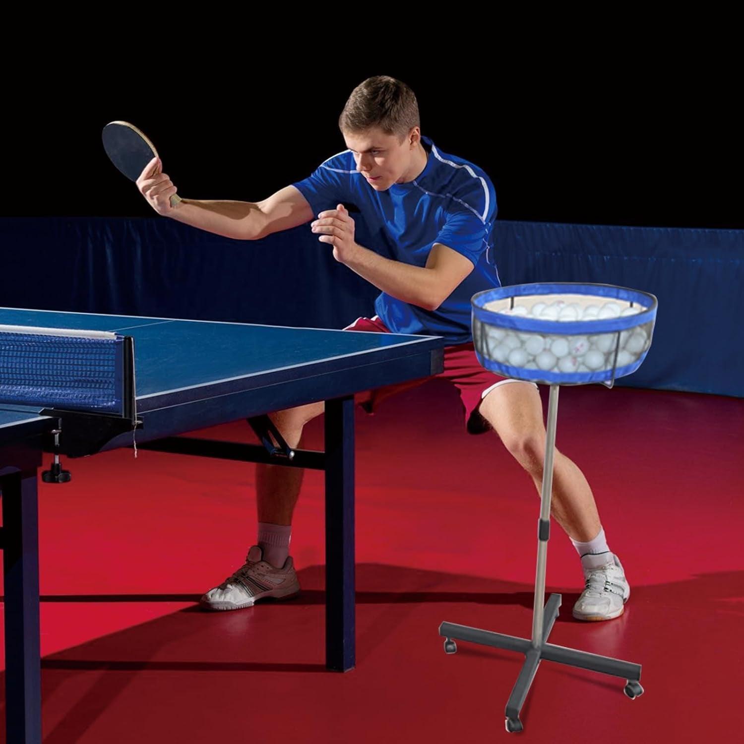 Removeable Table Tennis Storage Multi-Ball Collector Holder Adjustable Height Pickleball Collection Basket for Training - Universal Wellness Group Pty Ltd