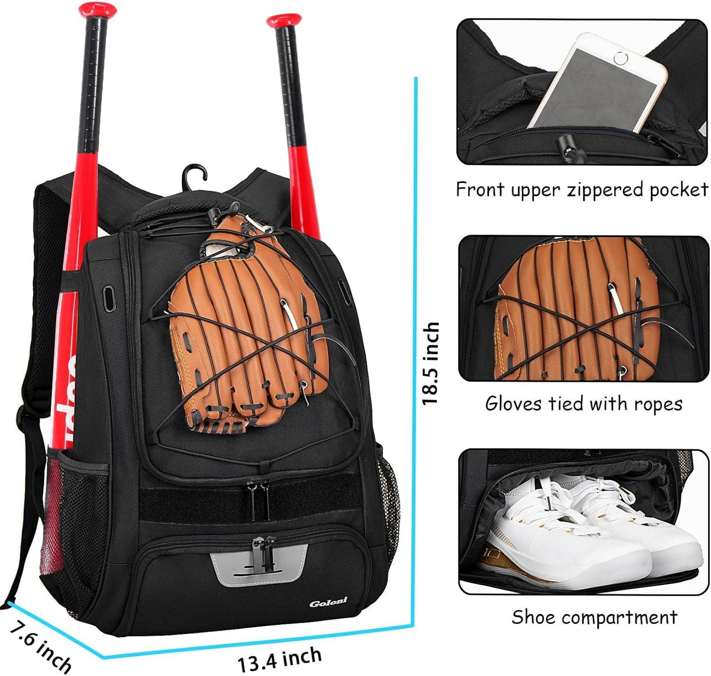 Backpack with Shoes Compartment - Universal Wellness Group Pty Ltd