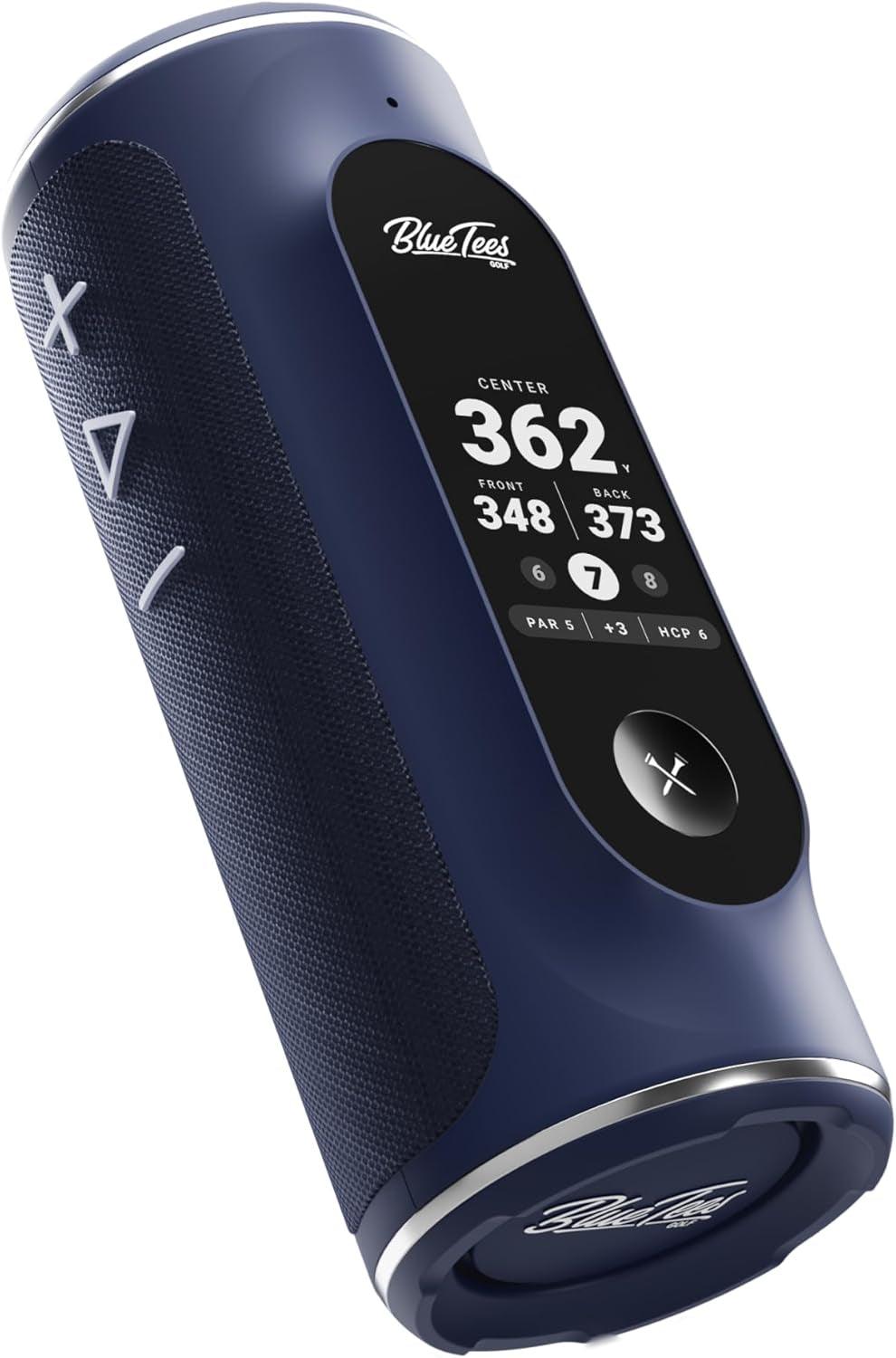 Player+ GPS Speaker with Touch Screen Display, 10+ Hours Battery, 40,000+ Courses, Visual + Audible Distance, Hazard Distance - IPX7 Waterproof (Navy) - Universal Wellness Group Pty Ltd