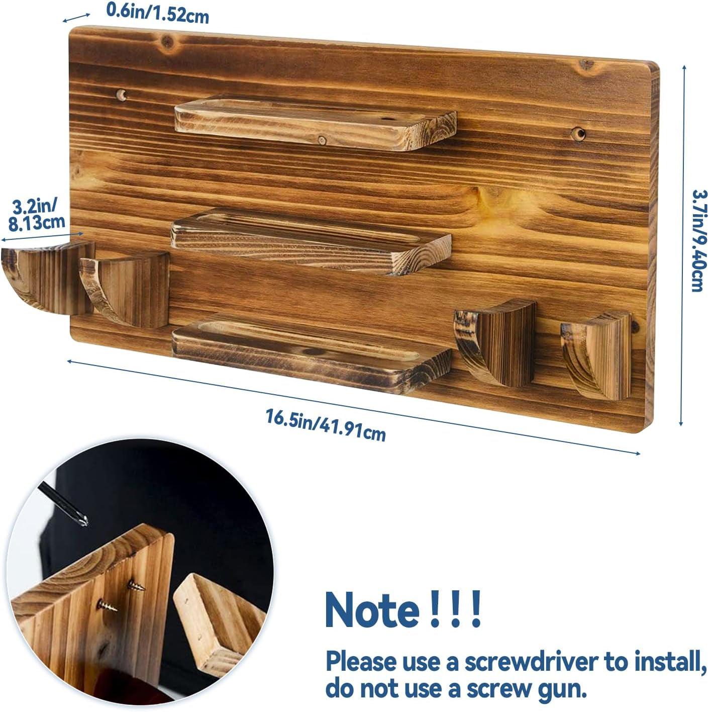 Table Tennis Paddle Holder, Wall Mounted Table Tennis Rack Holds 6 Paddles and 12 Balls Table Tennis Racket Display Accessories Organizer for Game Room, Home - Universal Wellness Group Pty Ltd