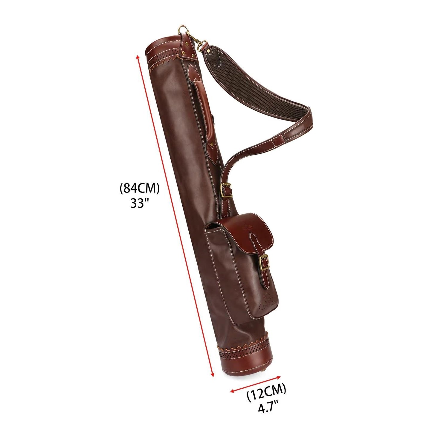 Microfiber Leather Golf Club Carry Bag Vintage Pencil Style - Universal Wellness Group Pty Ltd