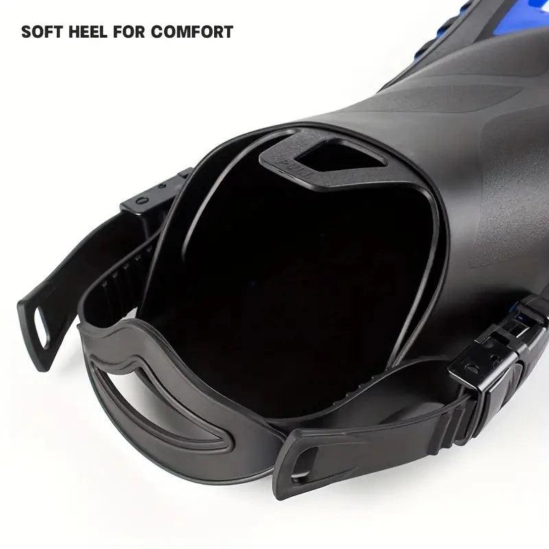 Adjustable Adult Men Women Open Swimming Fins Scuba Snorkeling TPR Short Flippers Novice Suitable for Diving Flipper - Universal Wellness Group Pty Ltd
