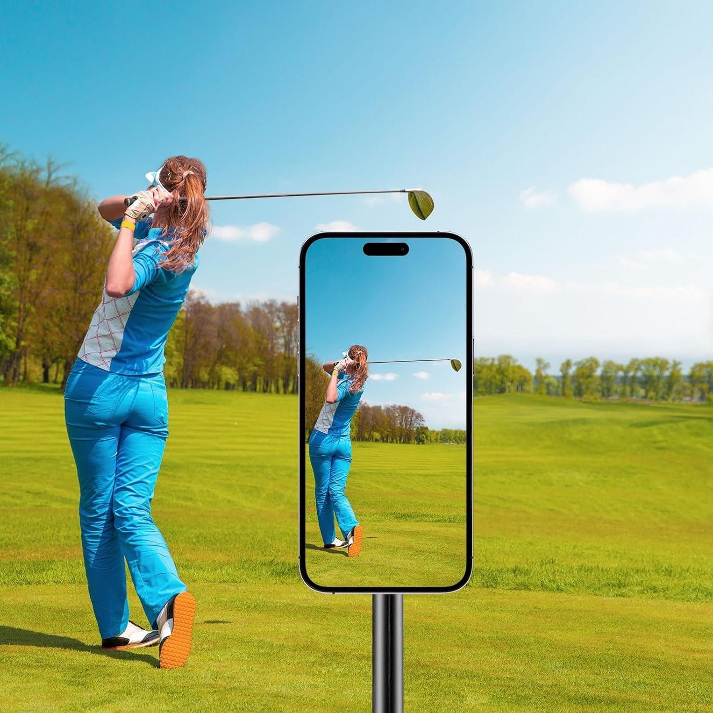 Golf Tripod & Monopod, Magnetic Golf Swing Phone Holder 54" Adjustable Aluminum, Golf Swing Training Aid Compatible with Magsafe Iphone Android Phones Camera Gopro - Universal Wellness Group Pty Ltd