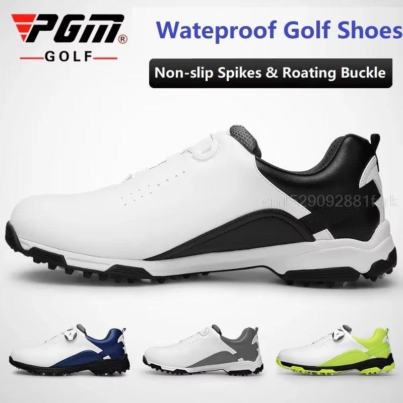 Waterproof Sneakers Men's Golf Shoes Breathable Fitness Training Golf Shoe Man Non-Slip Rotating Buckle Golf Trainers - Universal Wellness Group Pty Ltd