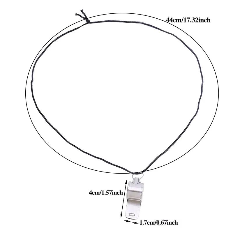 Stainless Steel Whistles Referee Sport Rugby Metal Whistle with Rope - Universal Wellness Group Pty Ltd
