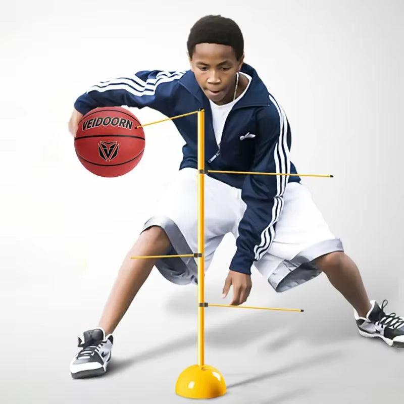 Agile Reaction Basketball Dribble Trainer Adjustable Dribbling Training Equipment Easy to Assemble Foldable Trainer Rods - Universal Wellness Group Pty Ltd