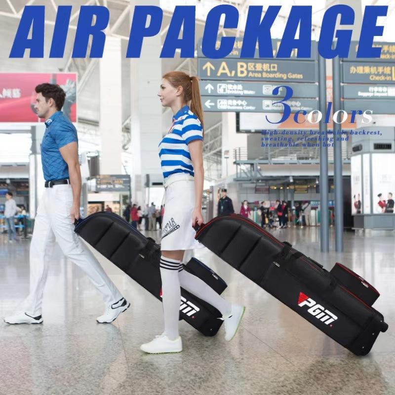 Golf Travel Plane Bags with Wheel Thicken Straps Foldable Golf Club Travel Cover for Airlines Golf Aviation Bag HKB009 - Universal Wellness Group Pty Ltd