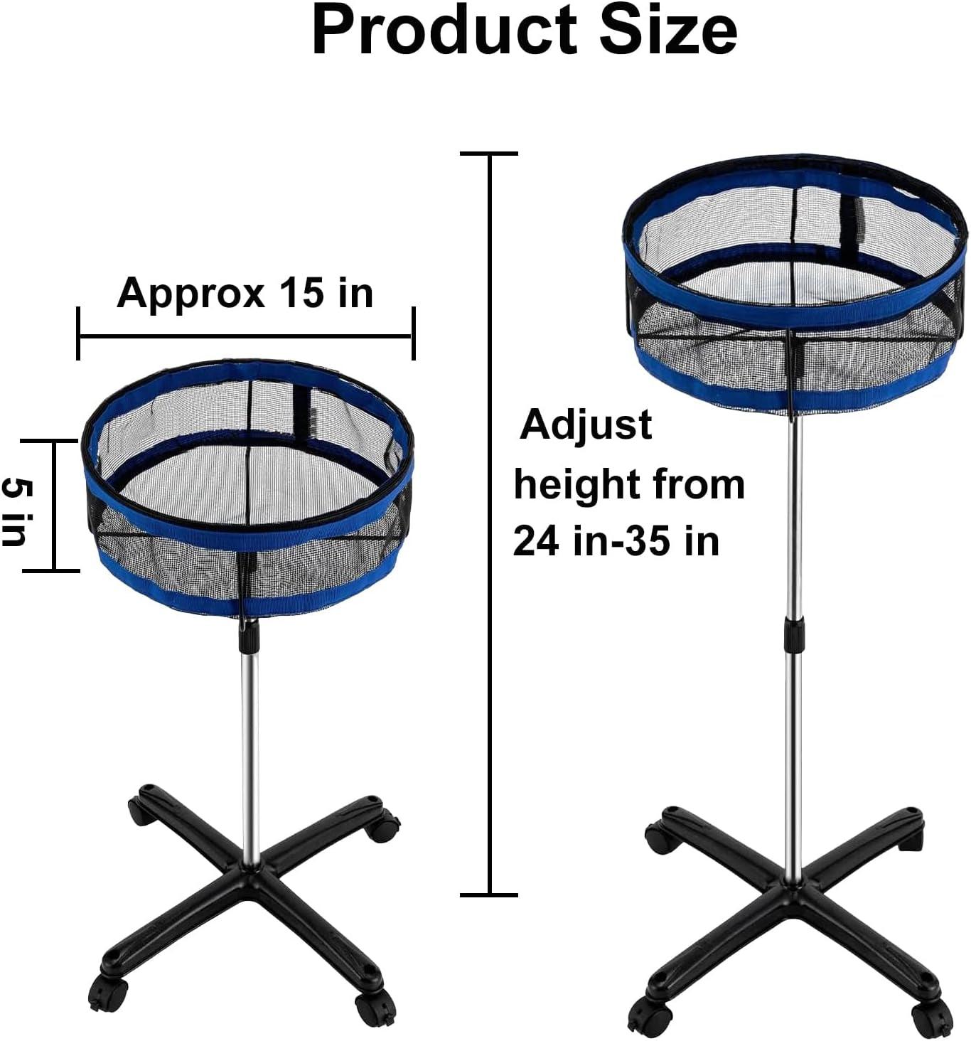 Removeable Table Tennis Storage Multi-Ball Collector Holder Adjustable Height Pickleball Collection Basket for Training - Universal Wellness Group Pty Ltd