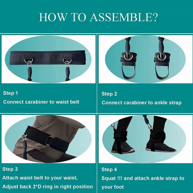 Vertical Jumping Trainer Leg Strength Training Resistance Band for Agility Speed Basketball Volleyball Football Jump Training - Universal Wellness Group Pty Ltd