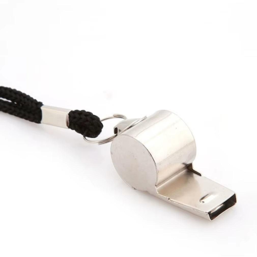 Stainless Steel Whistles Referee Sport Rugby Metal Whistle with Rope - Universal Wellness Group Pty Ltd