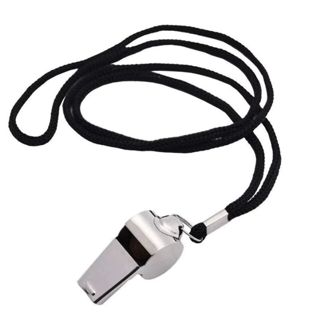Stainless Steel Whistles Referee Sport Rugby Metal Whistle with Rope - Universal Wellness Group Pty Ltd
