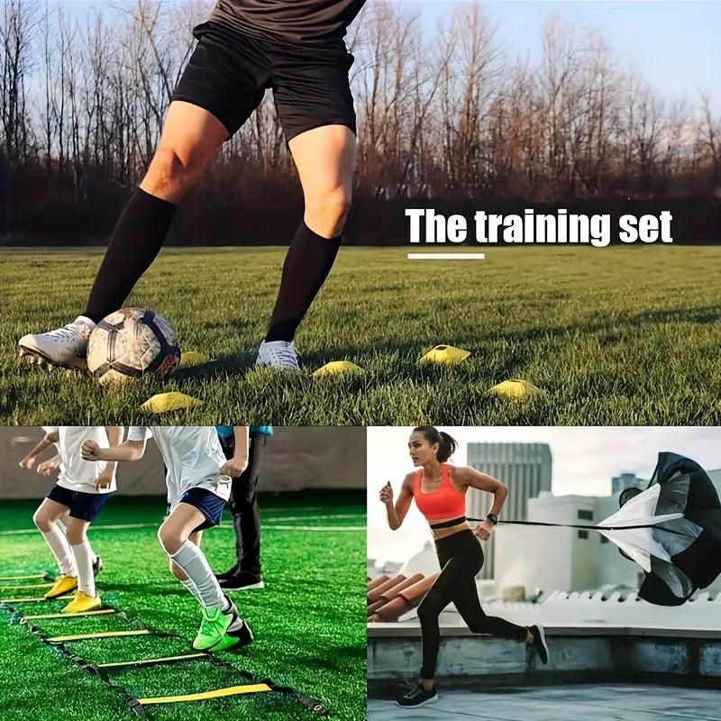 Training Agility Ladder Set, Logo Disks, Resistance Umbrella, Spikes, Obstacles Speed Awareness Training - Universal Wellness Group Pty Ltd
