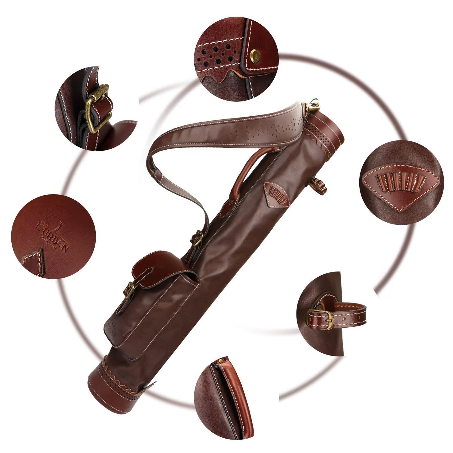 Microfiber Leather Golf Club Carry Bag Vintage Pencil Style - Universal Wellness Group Pty Ltd