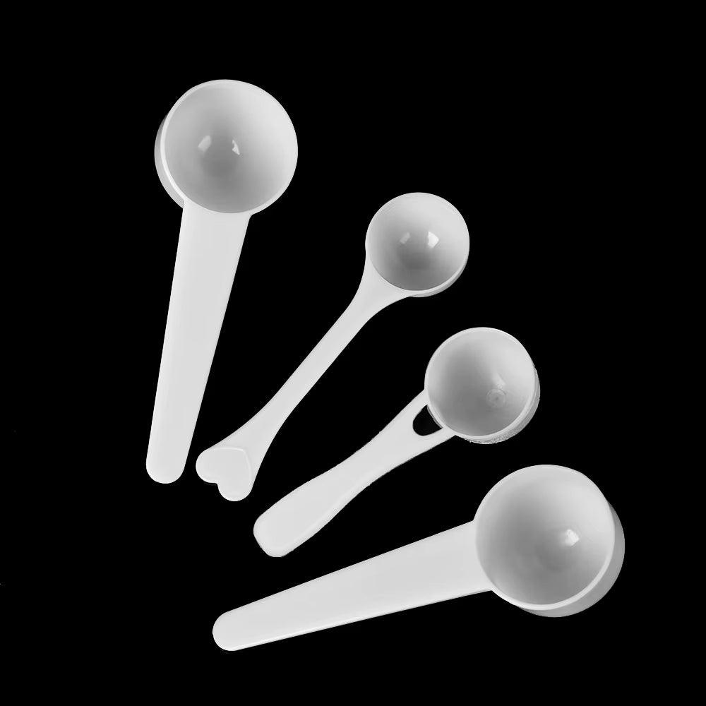 Set of 10 Plastic Measuring Spoons for Milk Powder, Coffee, Protein Powder, and Kitchen Seasoning (1G, 3G, 5G, 10G) - Universal Wellness Group Pty Ltd