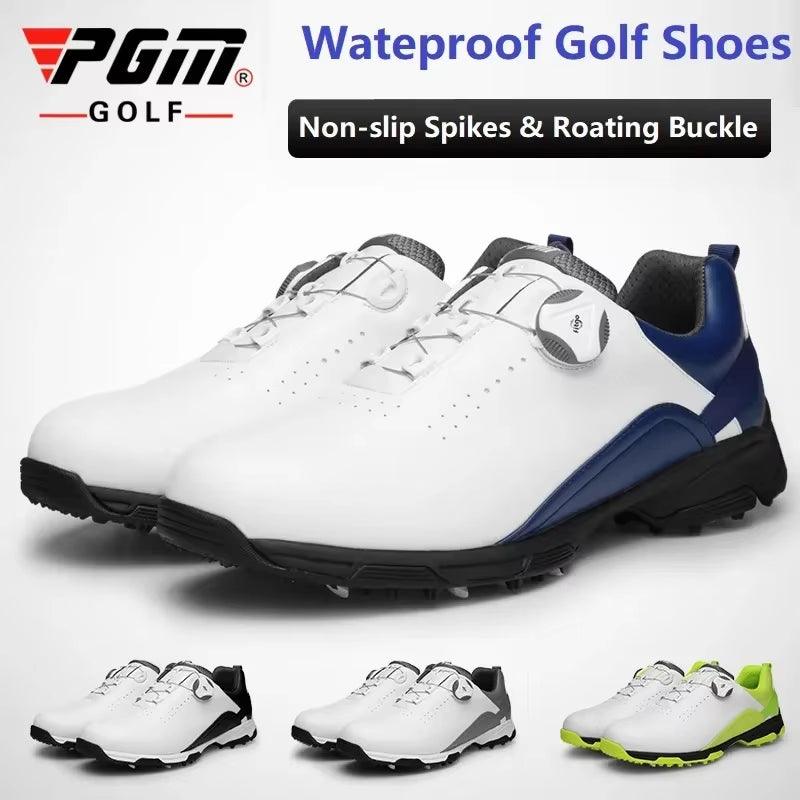 Waterproof Sneakers Men's Golf Shoes Breathable Fitness Training Golf Shoe Man Non-Slip Rotating Buckle Golf Trainers - Universal Wellness Group Pty Ltd