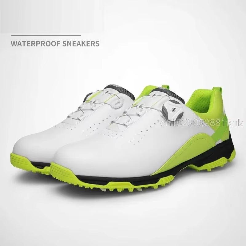 Waterproof Sneakers Men's Golf Shoes Breathable Fitness Training Golf Shoe Man Non-Slip Rotating Buckle Golf Trainers - Universal Wellness Group Pty Ltd