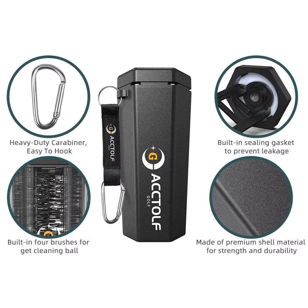 Golf Ball Washer Cleaning Machine with Towel Reusable Cart Cup Holder Portable Golf Bag Cart Cleaner Accessories for Gift - Universal Wellness Group Pty Ltd