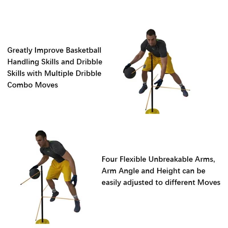 Agile Reaction Basketball Dribble Trainer Adjustable Dribbling Training Equipment Easy to Assemble Foldable Trainer Rods - Universal Wellness Group Pty Ltd