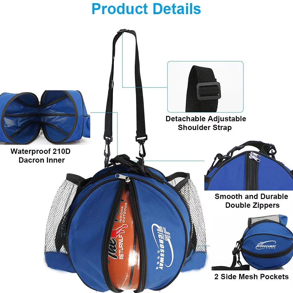 Outdoor Sport Shoulder Soccer Ball Bags for Kids, Football, Volleyball, Basketball, Training Accessories, Sport Equipment - Universal Wellness Group Pty Ltd