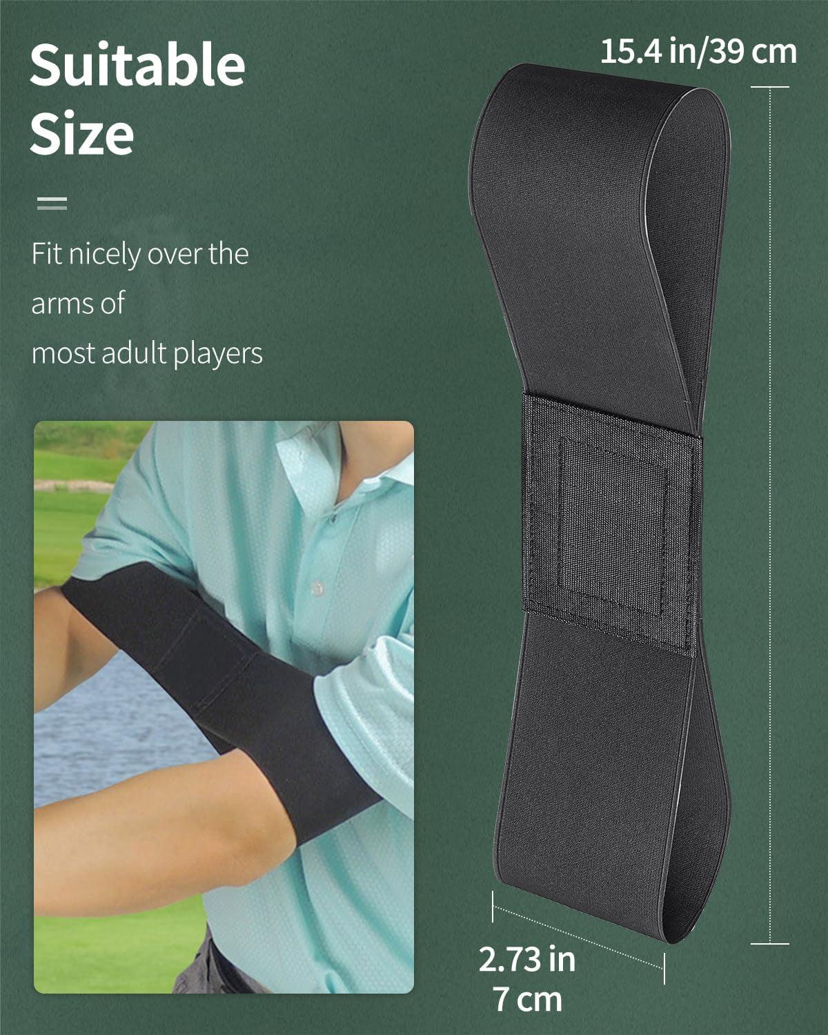 Golf Swing Arm Band Golf Swing Training Aid Elastic Swing Correcting Trainer Band for Golfers Beginners Arm Elbow Posture Teaching Tool Accessory for Golf Club Practice - Universal Wellness Group Pty Ltd