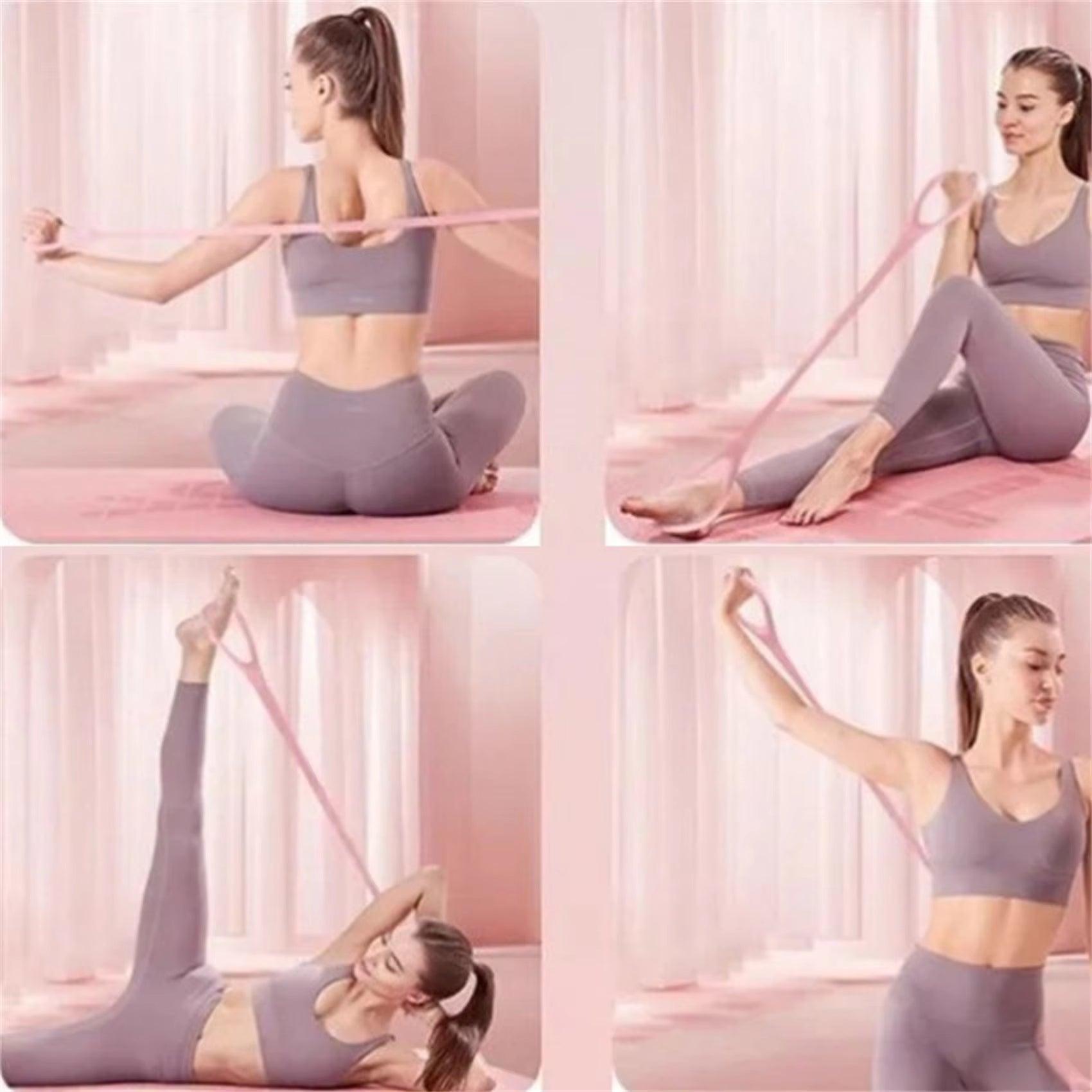 Innovative 8-Character Puller Home Fitness Equipment - Elastic Belt Yoga Support for Women with Open Shoulder and Back Stretching Features - Universal Wellness Group Pty Ltd