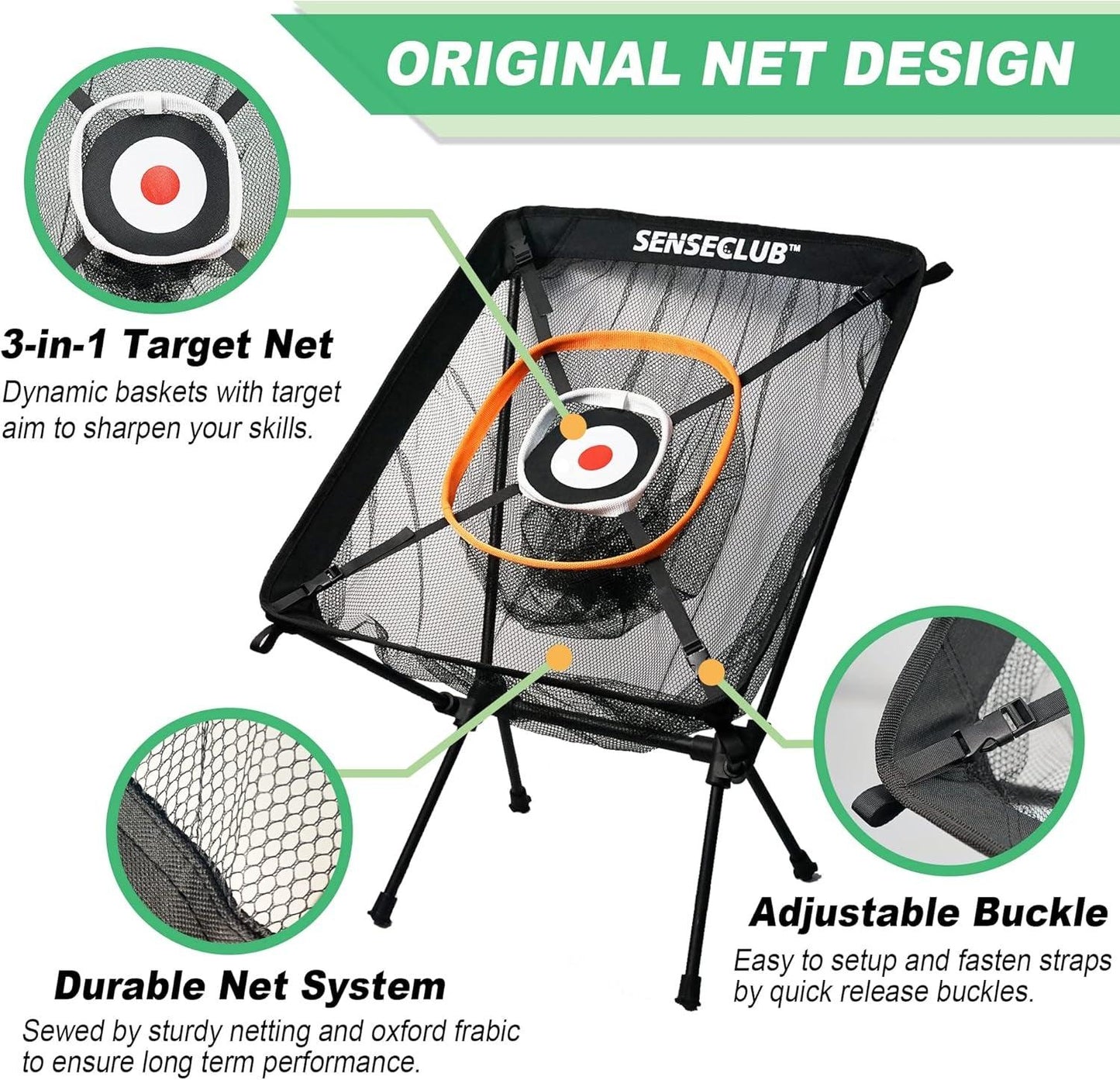 Golf Chipping Net & Driving Net, Backyard Golf Practice Net with Mat, Indoor Golf Training Target with Balls - Universal Wellness Group Pty Ltd