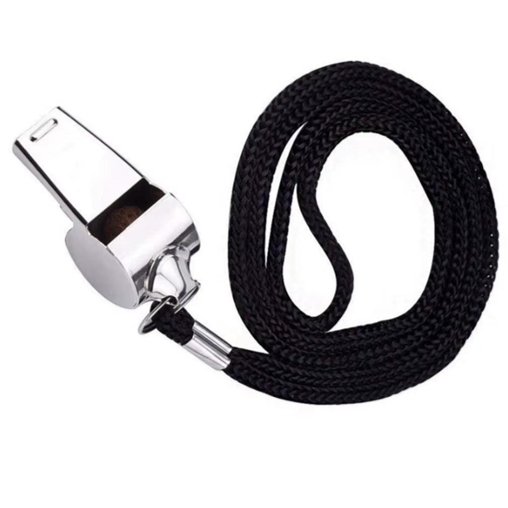 Stainless Steel Whistles Referee Sport Rugby Metal Whistle with Rope - Universal Wellness Group Pty Ltd