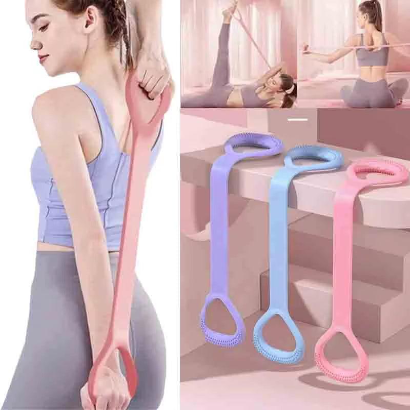 Innovative 8-Character Puller Home Fitness Equipment - Elastic Belt Yoga Support for Women with Open Shoulder and Back Stretching Features - Universal Wellness Group Pty Ltd