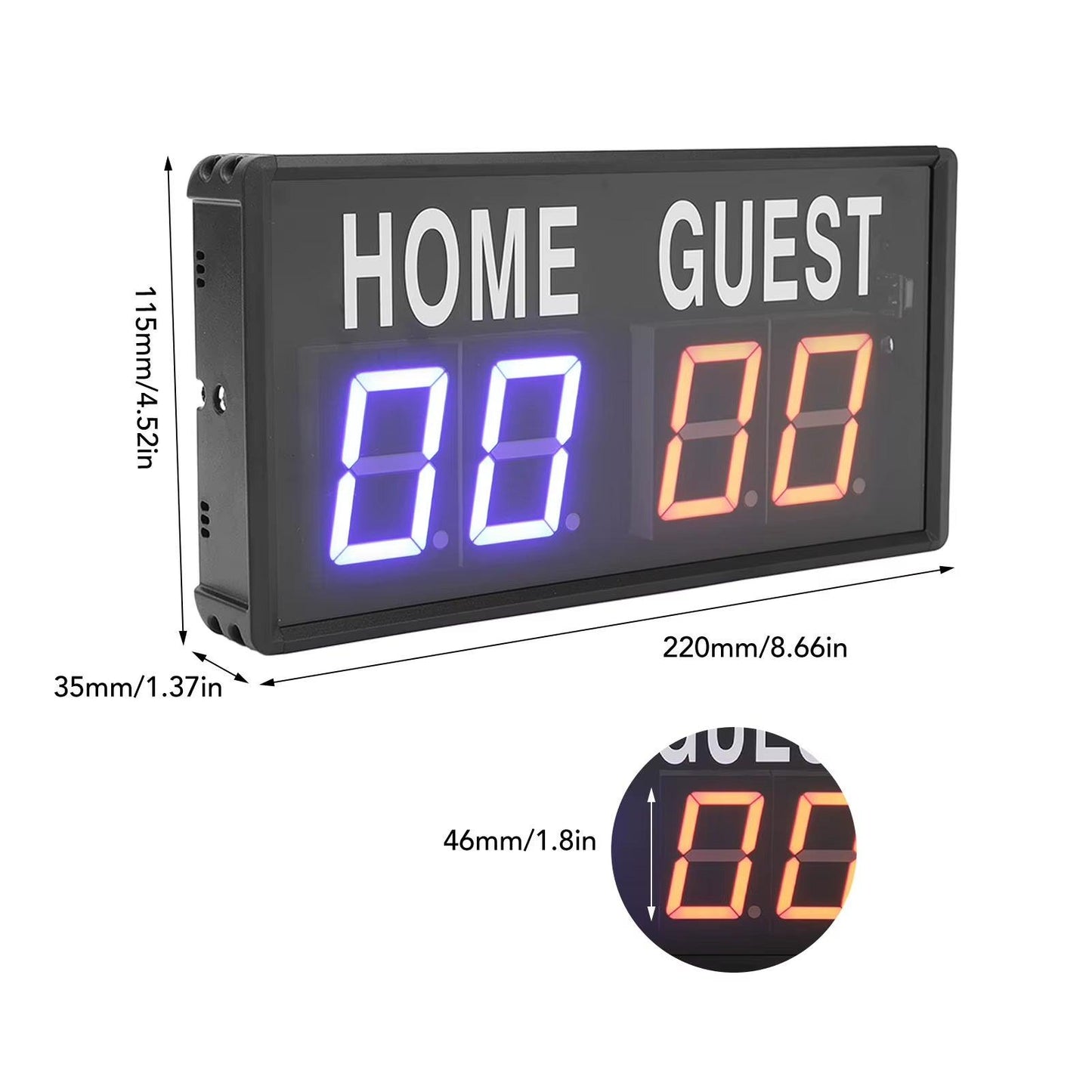 Electronic Scoreboard Remote Control 100‑240V Digital Tabletop Scoreboard for Basketball Volleyball Football - Universal Wellness Group Pty Ltd