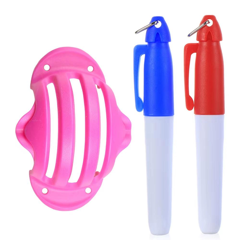 Golf Ball Line Marker with 2 Pens Set Golf Balls Template Alignment Putting Exerciser Golf Accessories - Universal Wellness Group Pty Ltd