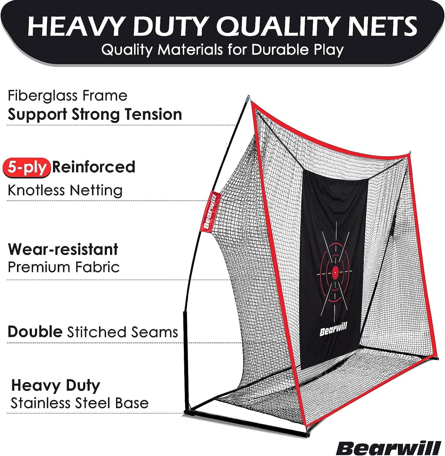 Golf Net, 10X7Ft Heavy Duty Golf Practice Net with Golf Mat, Target Cloth, 8 Golf Tees, 6 Golf Balls, Carry Bag, Golf Training Net for Backyard Driving Chipping Indoor Outdoor Training - Universal Wellness Group Pty Ltd
