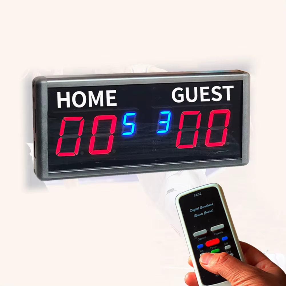 Professional Electronic Scoreboard Ideal for Basketball Snooker Tennis Soccer - Adjustable Brightness on Wall or Desktop - Universal Wellness Group Pty Ltd