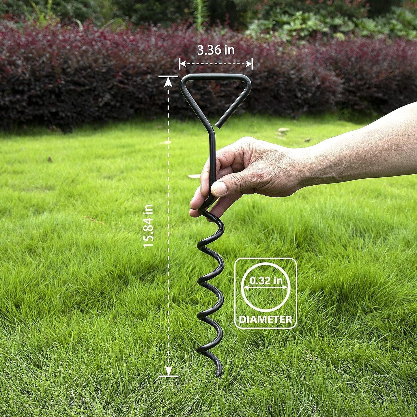 Ground Stakes Heavy Duty Strong and Galvanized Steel Corkscrew High Wind Anchor Kit - Universal Wellness Group Pty Ltd