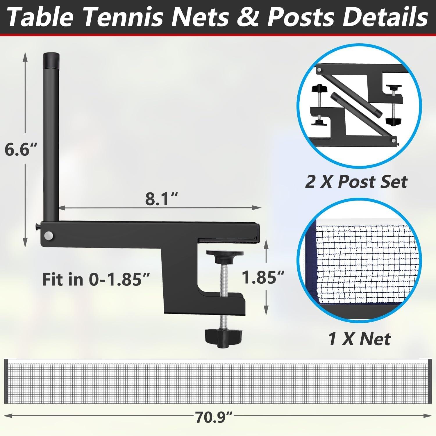 Ping Pong Post Set Table Tennis Net - Universal Wellness Group Pty Ltd